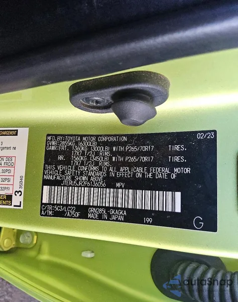 2023 Toyota 4Runner Se z USA, uszkodzony, nr VIN JTERU5JR2P6136056